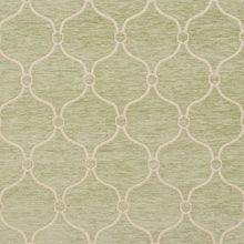 Load image into Gallery viewer, Essentials Chenille Light Olive Cream Geometric Trellis Upholstery Fabric