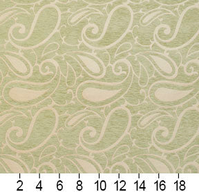 Essentials Chenille Light Olive Cream Paisley Upholstery Fabric