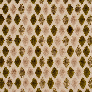 Essentials Cut Velvet Lime Beige Ivory Geometric Diamond Upholstery Drapery Fabric