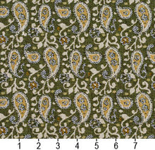 Load image into Gallery viewer, Essentials Lime Beige Yellow White Upholstery Fabric / Spring Paisley