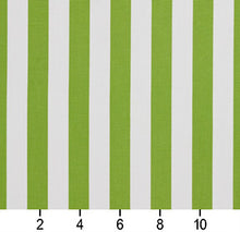 Load image into Gallery viewer, Essentials Outdoor Lime Canopy Green White Stripe Upholstery Fabric