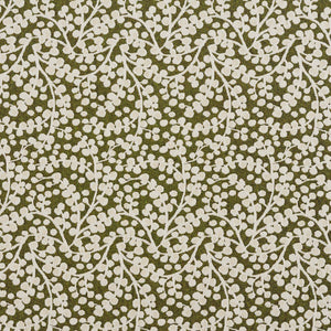 Essentials Lime White Upholstery Fabric / Spring Vine