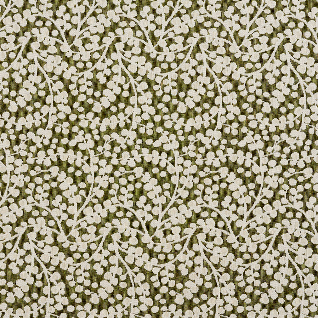 Essentials Lime White Upholstery Fabric / Spring Vine