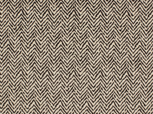 2 Yds Min Black Off White Herringbone Chenille Animal Pattern Upholstery Fabric