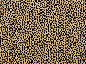2 Yds Min Beige Black Cheetah Leopard Chenille Animal Pattern Upholstery Fabric