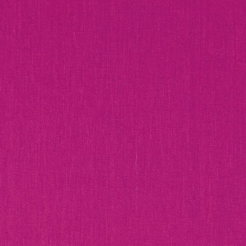 SCHUMACHER LANGE GLAZED LINEN FABRIC / MAGENTA