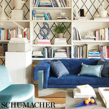 Load image into Gallery viewer, SCHUMACHER MAGGIORE DAMASCO FABRIC / MIDNIGHT