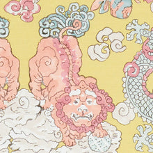 Load image into Gallery viewer, SCHUMACHER MAGIC MOUNTAIN DRAGON FABRIC / YELLOW