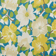 Load image into Gallery viewer, SCHUMACHER MAGNOLIAS FABRIC / CITRON &amp; PEACOCK
