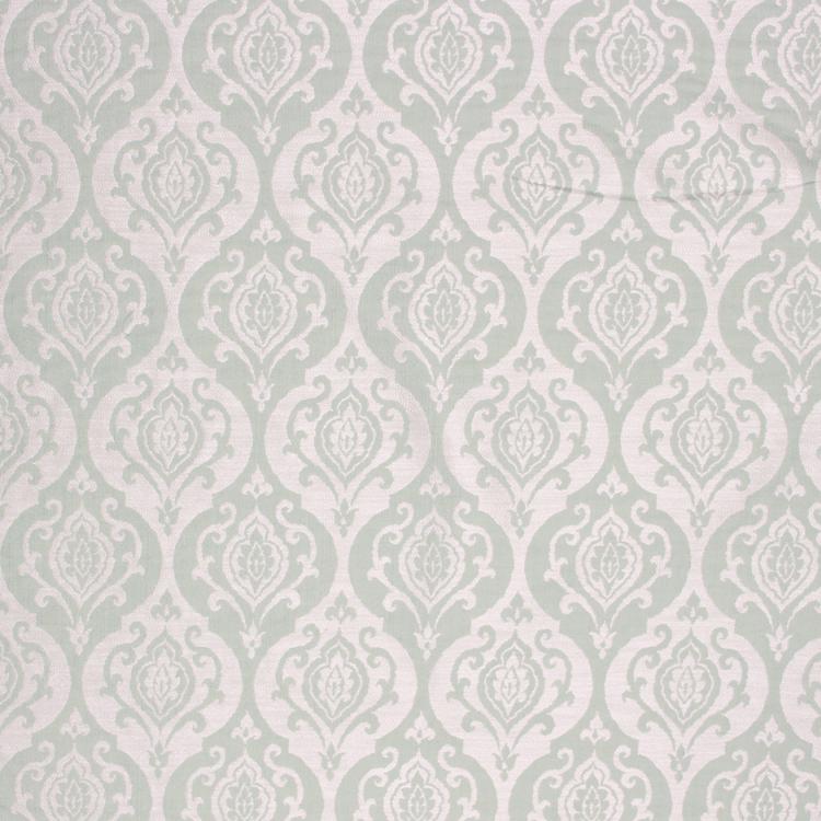 Medallion Upholstery Drapery Fabric Teal Blue / Mineral RMIL1