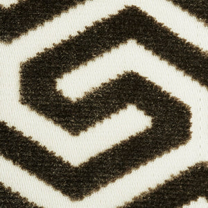 SCHUMACHER MING FRET VELVET FABRIC 73101 / TAUPE