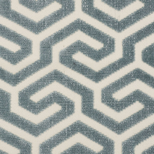 SCHUMACHER MING FRET VELVET FABRIC 73100 / MINERAL
