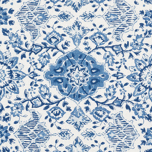SCHUMACHER MONTECITO FLORAL FABRIC / INDIGO