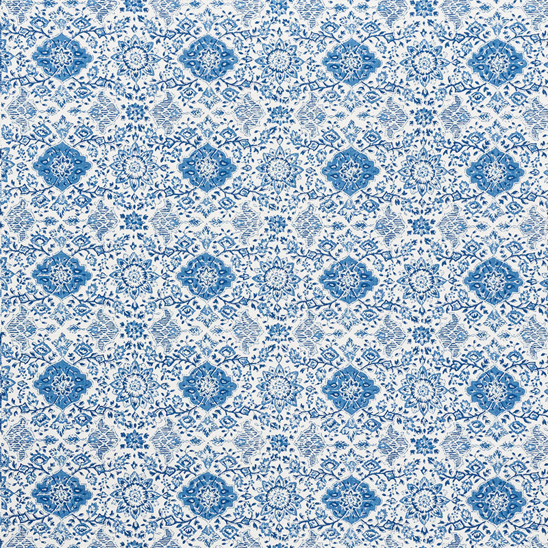 SCHUMACHER MONTECITO FLORAL FABRIC / INDIGO