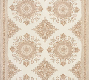 SCHUMACHER MONTECITO MEDALLION FABRIC / NEUTRAL