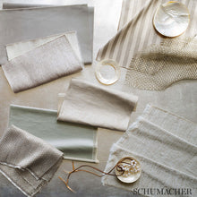 Load image into Gallery viewer, SCHUMACHER GEOFFREY METALLIC STRIPE FABRIC / MOONGLOW