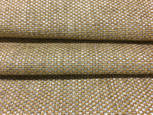Load image into Gallery viewer, Marvic Textiles Scorza Mustard Gold Sand Linen Cotton Beige Silver Metallic Check Upholstery Fabric