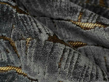 Load image into Gallery viewer, Designer Heavy Duty Grey Bronze Gold Abstract Cut Velvet Upholstery Fabric