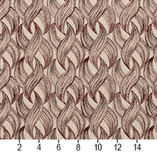 Load image into Gallery viewer, Essentials Maroon Black Coral Gray Beige Chain Upholstery Fabric / Wine
