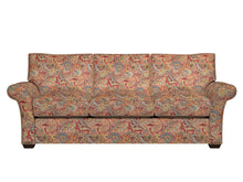 Load image into Gallery viewer, Essentials Cityscapes Maroon Salmon Mauve Blue Olive Green Floral Paisley Upholstery Drapery Fabric