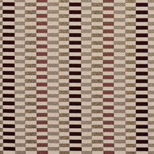 Load image into Gallery viewer, Essentials Maroon Yellow Tan Geometric Upholstery Fabric / Wine Shift