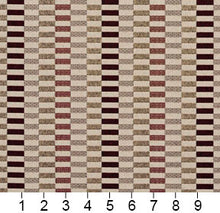 Load image into Gallery viewer, Essentials Maroon Yellow Tan Geometric Upholstery Fabric / Wine Shift