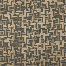 Load image into Gallery viewer, Essentials Indoor Outdoor Upholstery Drapery Maze Fabric Black / Cafe Geometric