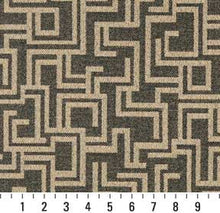 Load image into Gallery viewer, Essentials Indoor Outdoor Upholstery Drapery Maze Fabric Black / Cafe Geometric