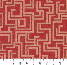 Load image into Gallery viewer, Essentials Indoor Outdoor Upholstery Drapery Maze Fabric Red / Ruby Geometric