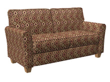 Load image into Gallery viewer, Essentials Medallion Upholstery Fabric Burgundy Brown Beige / Adobe Lantern