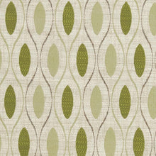 Load image into Gallery viewer, Essentials Heavy Duty Medallion Upholstery Drapery Fabric / Lime Green White