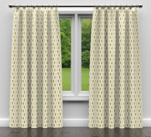Load image into Gallery viewer, Essentials Heavy Duty Medallion Upholstery Drapery Fabric / Lime Green White