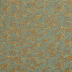 Essentials Heavy Duty Scotchgard Medium Sea Green Gold Yellow Abstract Upholstery Fabric / Mirage
