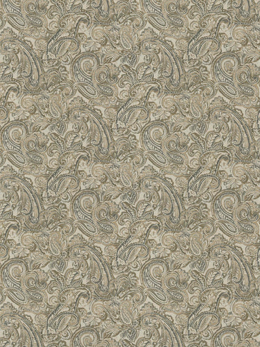 3 Colorways Paisley Upholstery Fabric Blue Gray Green Beige