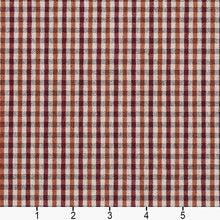Load image into Gallery viewer, Essentials Heavy Duty Mini Check Upholstery Fabric / Burgundy Corak White