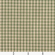 Load image into Gallery viewer, Essentials Heavy Duty Mini Check Upholstery Drapery Fabric / Green Beige