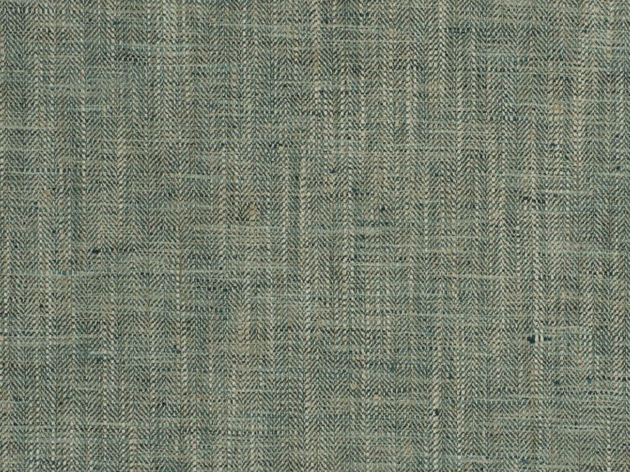 Teal Beige MCM Mid Century Modern Tweed Herringbone Upholstery Drapery Fabric