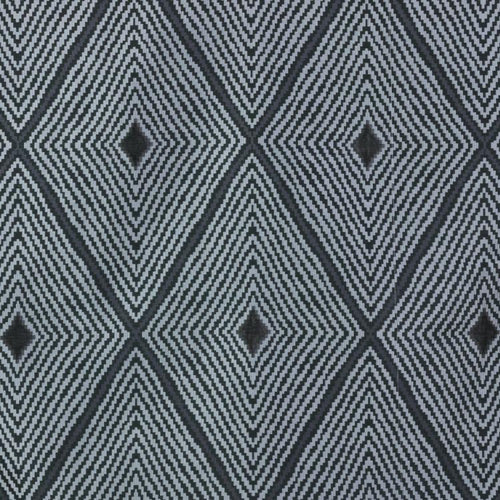 Mystic Diamond Charcoal Black Geometric Diamond Silk Blend Fabric