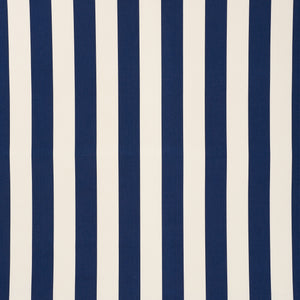 SCHUMACHER CABANA STRIPE INDOOR OUTDOOR FABRIC / NAVY