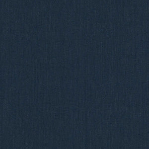 SCHUMACHER LANGE GLAZED LINEN FABRIC / NAVY