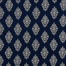 Load image into Gallery viewer, SCHUMACHER ZINDA EMBROIDERY FABRIC 70222 / NAVY