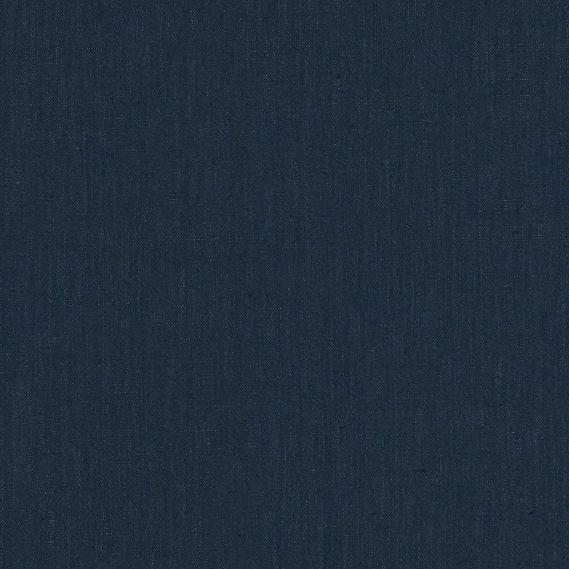 SCHUMACHER LANGE GLAZED LINEN FABRIC / NAVY