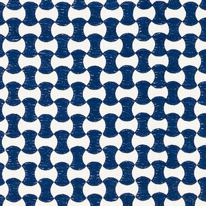 SCHUMACHER NOLITA EMBROIDERY FABRIC / NAVY