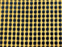 Load image into Gallery viewer, Lee Jofa Navy Blue Beige Cut Velvet Geometric Check Upholstery Fabric