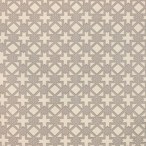 Fret Trellis Upholstery Fabric Geometric Black Gray / FT12