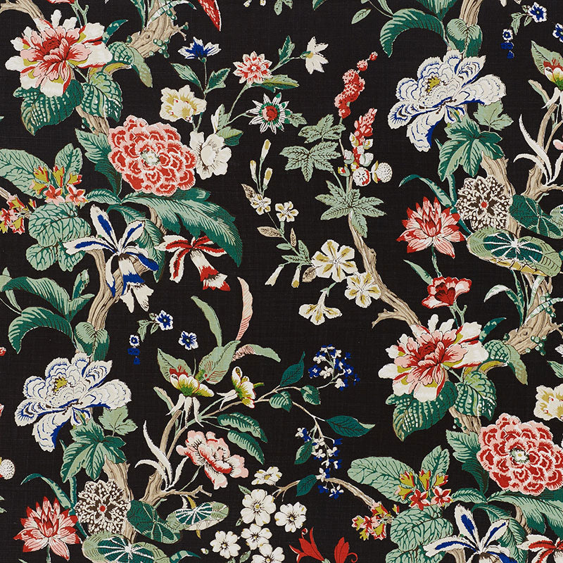 SCHUMACHER NYMPHAEA FABRIC / NIGHT