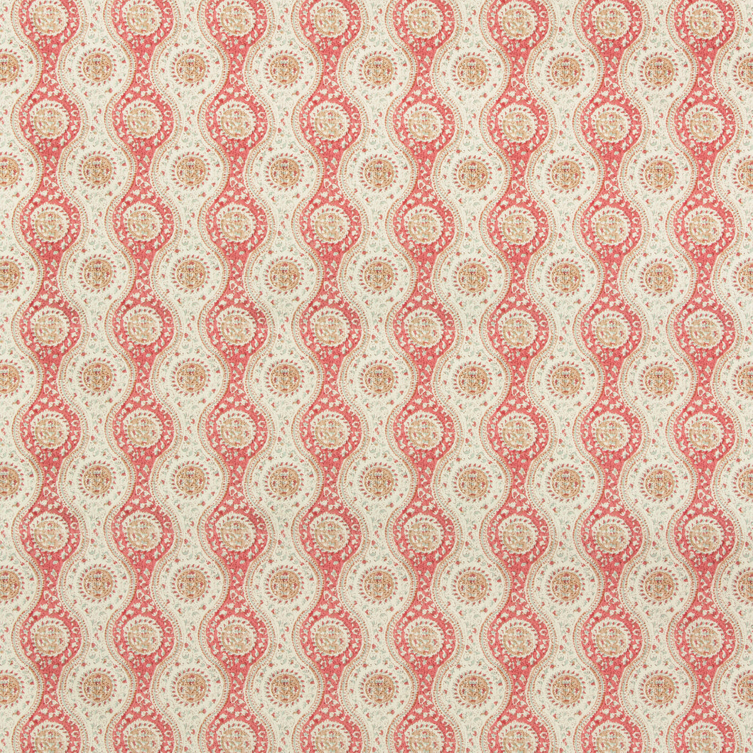 Brunschwig & Fils Nadari Print Fabric / Red/Beige