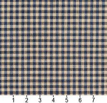 Load image into Gallery viewer, Essentials Navy Beige Checkered Upholstery Drapery Fabric / Indigo Gingham