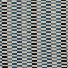 Load image into Gallery viewer, Essentials Navy Blue Aqua Tan Geometric Upholstery Fabric / Sapphire Shift