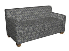 Load image into Gallery viewer, Essentials Navy Blue Beige White Upholstery Fabric / Cobalt Paisley